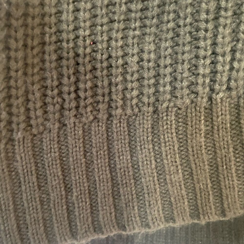 TOBI Olive Slouchy Knit Off-Shoulder Sweater - Picture 8 of 8
